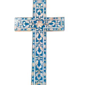 Vente en gros de carreaux de mur en nacre de haute qualité incrustation croix suspendue décoration murale faite à la main du Vietnam - Product Image 2