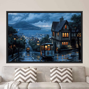 Printed <b>Canvas</b>: Old Istanbul Cityscape for Elegant Decor,1P:Black <b>Framed</b> - Product Image 1