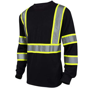 Camiseta de Seguridad de Alta Visibilidad Ultra Transpirable, Ropa de Trabajo Reflectante de Manga Corta, Camiseta de Alta Visibilidad ANSI Clase 2 - Product Image 1
