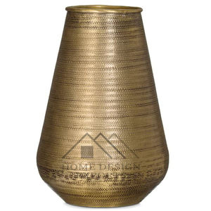 Juego de 2 Jarrones de Flores de Latón Antiguo para Decoración del Hogar, Metal de Alta Calidad, Hierro, Latón, Acabado Antiguo - Product Image 3