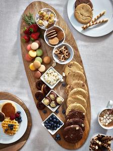 Planche à servir et plat XL en bois de manguier naturel vintage - Product Image 6