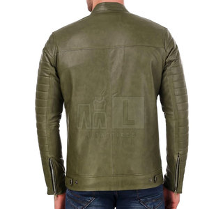 Chaqueta de invierno de cuero genuino para hombre más vendida con logotipo frontal a prueba de viento y transpirable disponible en varios colores - Product Image 2