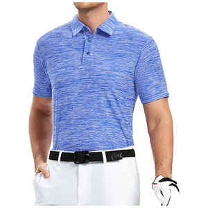 Polo de poliéster 100% de 215gsm de alta calidad, cuello bordado a rayas, talla XL, polo con logotipo personalizado - Product Image 4