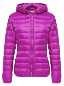 <b>Womens</b> Lightweight Slim Fit Puffer Jacket Hooded <b>Winter</b> <b>Coat</b> Warm Bubble Jacket Solid Color <b>Padded</b> Outerwear Stylish Fashion - Product Image 3