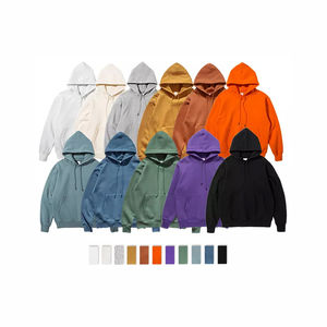 เสื้อฮู้ดผ้าคอตตอนผสมเสื้อมีฮู้ดแบบหนาเสื้อโชว์ไหล่ของผู้ชายเสื้อสเวตเชิ้ต380 360 320 GSM โลโก้ที่กำหนดเองเฟรนช์เทอร์รี่ - Product Image 2