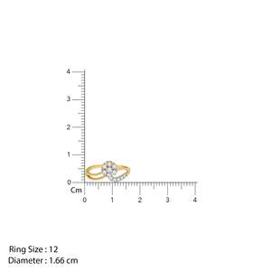 Bague élégante en diamant cultivé en laboratoire avec marguerite dorée pour femme, bijoux de luxe, conception étincelante, idéale pour les fiançailles, cadeau de mariage - Product Image 2