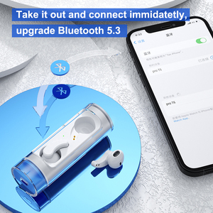 T6 PRO BT 5.3 TWS Bluetooth tai nghe xoay trong suốt không dây Bluetooth Tai nghe Mini bluetooth Earbuds loại C sạc trường hợp - Product Image 6