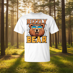 T-Shirt Rizzly Bear a Maniche Corte con Collo Rotondo, Stampa Digitale, Unisex per Adulti, Maglietta Promozionale - Product Image 3