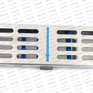 Boîte de plateau organisateur d'instruments dentaires avec support de cassette de stérilisateur de conception de maille pour l'équipement de stérilisation par vaslcare - Product Image 3