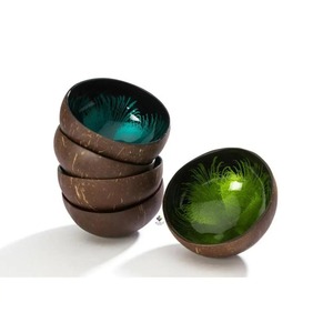 Tazón de coco de laca hecho a mano de alta calidad con varios diseños modernos para decoración de fiestas, tazón de laca barato al por mayor - Product Image 3