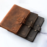Carnet de notes personnalisé en cuir véritable de haute qualité pour hommes Cheval fou Carnet de notes en cuir véritable