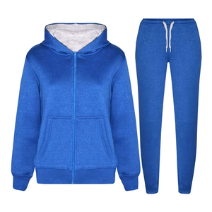 Chándal personalizado de dos piezas para mujer, chándal polar de algodón de talla grande y conjuntos para hombre, ropa de invierno - Product Image 1