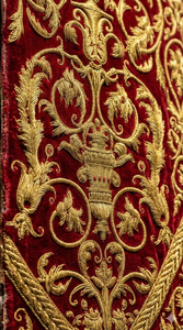 Tapiz de Pared Bordado en Rojo y Dorado Personalizado, Panel de Arte Textil Decorativo de Lujo, Servicio OEM, Unisex - Product Image 4