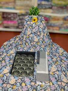 Tela Jacquard Dirac Estampada Digitalmente de Alemania, Diseño Liso de Sarga Ligera para Vestidos de Algodón para Niñas - Ropa Festiva - Product Image 5