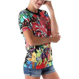 เสื้อยืดสตรีคอกลมแขนสั้นผ้าโพลีเอสเตอร์น้ำหนักเบาและควบคุมความชื้น - Product Image 3