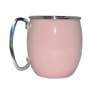 Elegant <b>Moscow</b> <b>Mule</b> <b>Mug</b> Stainless Steel Pink Finished Handgrip Handle Perfect for Wedding Tableware and Serving Beverages - Product Image 5