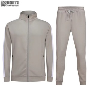 Ensemble de jogging à capuche de couleur unie avec logo personnalisé pour hommes survêtements en coton surdimensionnés pour hommes survêtement vintage - Product Image 2