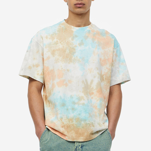 Camiseta de algodón de gran tamaño para hombre Diseño de hombros caídos con característica transpirable de talla grande - Product Image 1