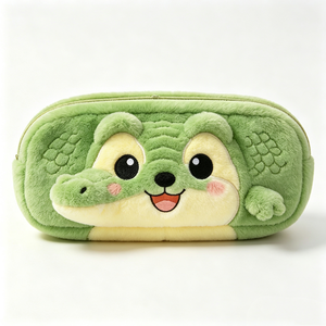 Customized Crocodile plush pencil <b>case</b> Cute alligator plush pencil bag crocodile pencil <b>case</b> Animal plush pencil pouch - Product Image 1