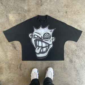 เสื้อยืดคอกลมผ้าเทอร์รี่คอตตอน100% สั้นสำหรับผู้ชายสไตล์คลาสสิกพิมพ์ลายเองสำหรับสวมใส่ในชีวิตประจำวัน - Product Image 4