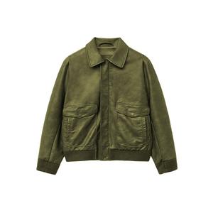 Chaqueta de Cuero Vintage Premium para Hombre, Invierno, Alta Calidad, Acabado Estándar, Técnicas de Bordado y Tejido de Ganchillo, OEM - Product Image 5