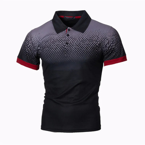 Camiseta de manga corta POLO de algodón puro para hombre, Sudadera de cuello de verano para golf deportivo para polos con patrón sólido de lona - Product Image 4