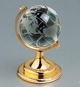Unique steampunk <b>globe</b> sculpture made of metal gears rings and artistic joints for niche room decor lovers - Product Image 1