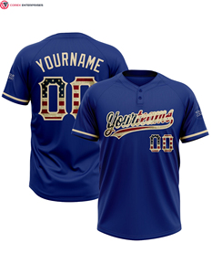 เสื้อเบสบอลพิมพ์ซับลิเมชันของผู้ชายเสื้อซอฟต์บอลใส่ได้สองปุ่ม - Product Image 4