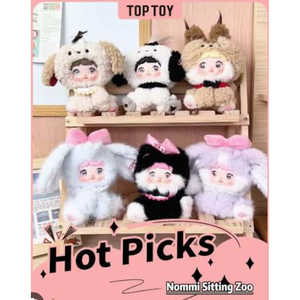 Collection Nommi Sitting Zoo – Lot de 6 poupées en peluche surprises en coton PP, boîte scellée, livraison gratuite, commande en gros, MOQ 3 boîtes - Product Image 2