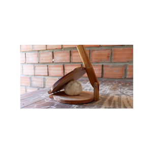 Herramienta de prensa de madera de alta calidad, masa de Pizza, masa de Tortilla de madera, pieza de diseño de prensa, rollo de masa de forma redonda, uso - Product Image 5