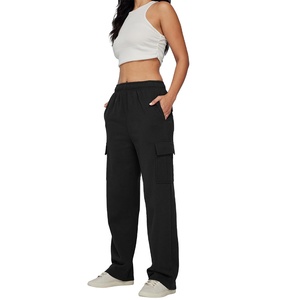 Haute qualité mode décontracté coupe ajustée polaire Flare femmes coupe ample jambe large Flare coton polaire pantalon femmes pantalon 2026 - Product Image 3