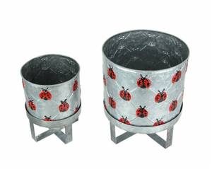 Maceta de metal multicolor de diseño antiguo, maceta de hierro personalizada para decoración de jardín del hogar, fabricante - Product Image 4