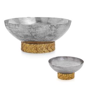 Bol décoratif en laiton et aluminium, fait main, personnalisé, neutre, de luxe, finition premium, bols de service pour hôtel, décoration de la maison et de la table - Product Image 5