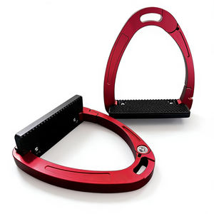 SHER SONS SPORTS Étriers d'équitation pliables en acier inoxydable et alliage d'aluminium anodisé - Durables, antidérapants, personnalisés pour l'équitation - Product Image 1