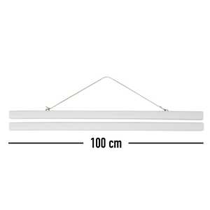 Bandes magnétiques en plastique blanc pour affiches, paire de 100 cm de long, pour l'affichage d'affiches - Product Image 5