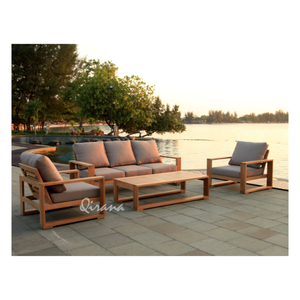 โต๊ะกาแฟทำจากไม้สักทรงสี่เหลี่ยมผืนผ้าเฟอร์นิเจอร์ไม้สูงจากธรรมชาติสำหรับเฟอร์นิเจอร์กลางแจ้งและในร่ม - Product Image 2