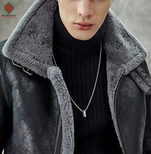 Chaqueta Bomber RAF Negra Desgastada Informal para Hombre, Abrigo de Cuero Sintético Hecho a Mano, Regalo para Él - Product Image 2