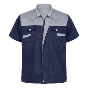 Chemise de travail personnalisée de haute qualité pour hommes avec impression de logo, broderie, uniforme à manches courtes, vêtements, fourniture d'usine OEM - Product Image 1