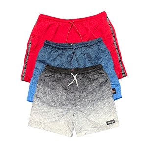 Shorts de bain pour hommes personnalisables, été, plage, séchage rapide, 95% coton, 5% élasthanne, doublure en maille tricotée - Product Image 1