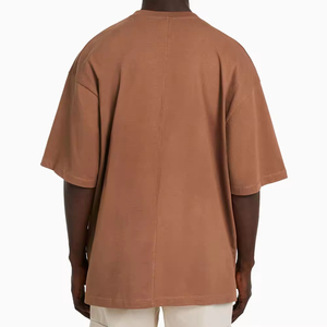 Best Quality Custom Logo Oversized Drop Shoulder Men's T-shirt Plus Size Crew Neck <b>Tshirts</b> <b>Long</b> Length Wholesale Price - Product Image 2
