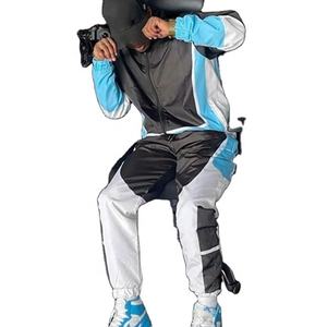 2024, venta al por mayor, chaqueta cortavientos transpirable, conjuntos de cortavientos de dos piezas para hombres, chándales cortavientos para mujeres y hombres - Product Image 6