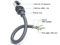 Câble d'extension 150 pieds, câble gris étanche, cordon de raccordement réseau, câble Starlink Mini, câble Starlink Standard V3, câble Starlink Gen 3