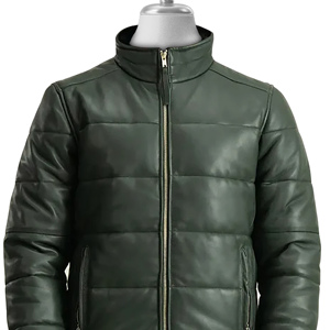 Veste matelassée d'hiver personnalisée unisexe Veste matelassée en coton et polyester de grande taille, imperméable et coupe-vent pour hommes - Product Image 2