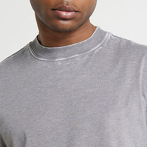 Camisetas de Manga Corta con Cuello Alto para Hombre CRICKET ISLAND OEM, Talla Personalizada, Ligeras, 2024, 100% Algodón, Tejido de Punto Elástico - Product Image 4