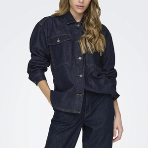 แจ็คเก็ตยีนส์แฟชั่นสำหรับผู้หญิงไซส์ใหญ่ สไตล์ลำลอง แขนยาว คลาสสิก ผ้าฝ้าย คุณภาพสูง เหมาะสำหรับใส่ทุกวัน - Product Image 6