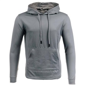 High Quality <b>Grey</b> Color Polyester Material Hoodies For <b>Men</b> Custom Heavyweight Oversized Pullover Hoodie <b>Men</b> - Product Image 1
