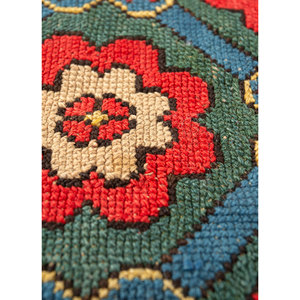 Alfombras Aalam Jaipur US Paem-776 Verdes, Tejidas a Mano con Diseño Floral de Lana para Uso Doméstico - Product Image 3