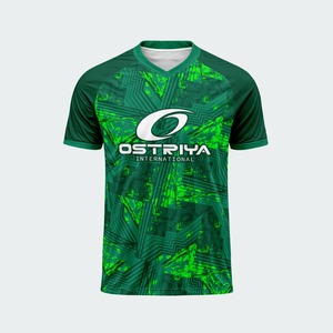 เสื้อฟุตบอลคอวีแบบยูนิเซ็กซ์ Ostriya International พิมพ์ลายแบบ Sublimation ระบายเหงื่อได้ดี แขนสั้น ผลิตจากโพลีเอสเตอร์ สำหรับทีมกีฬา สามารถสั่งทำได้ - Product Image 5