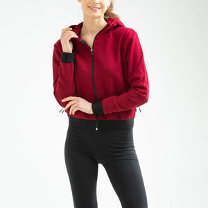 Sudaderas con Cierre de Cremallera 100% Algodón Transpirable Antiarrugas para Mujer, Cuello Alto Corto con Estampado Digital - Product Image 6