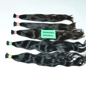 Venta al por mayor 100% Extensiones de cabello humano de templo indio virgen natural Fabricación de proveedores a granel Estilos de rizos afro de onda cruda recta Nuevo - Product Image 1
